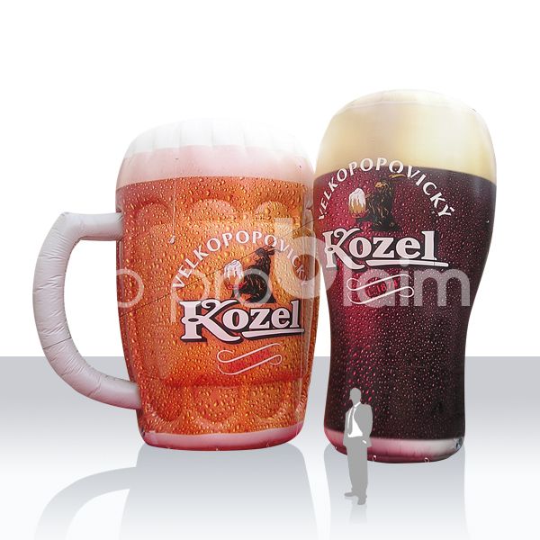 riesige Biergläser / riesige Flaschen / riesige Dosen - XXL Bierglas Kozel